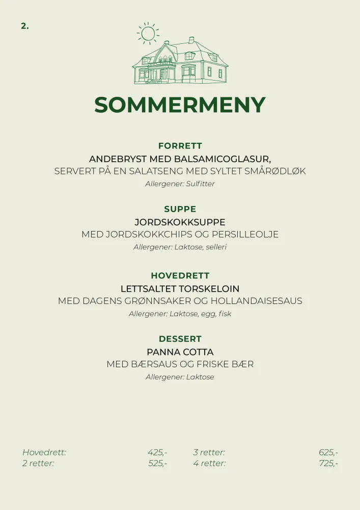 Sommermeny