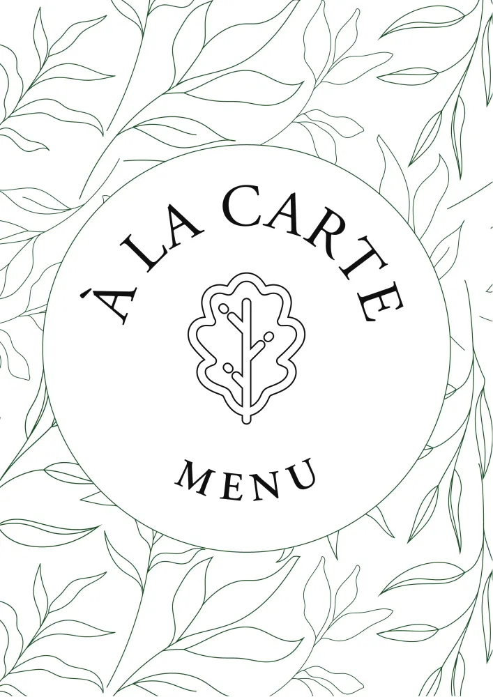A La Carte Menu