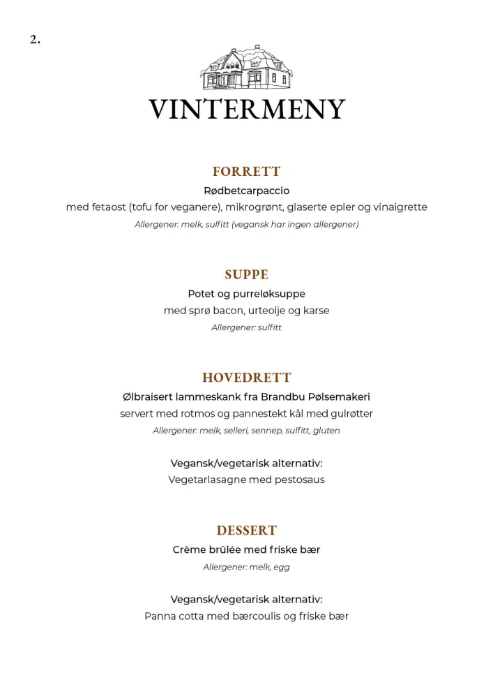 Vintermeny, norsk 2
