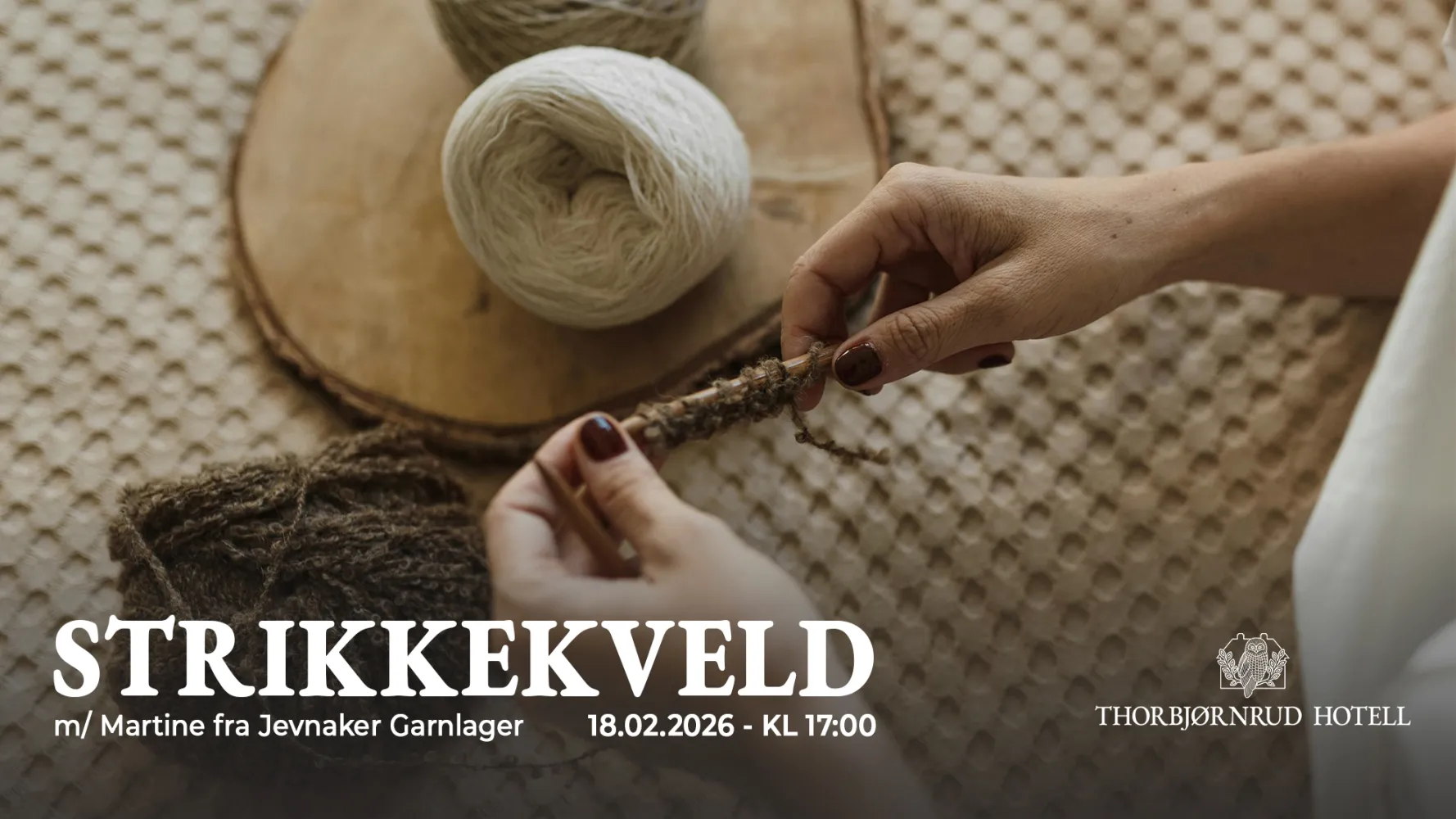 Strikkekveld på Thorbjørnrud, 18 februar