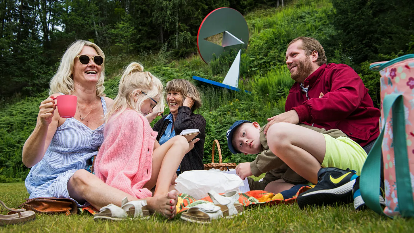 Familie på Kistefos