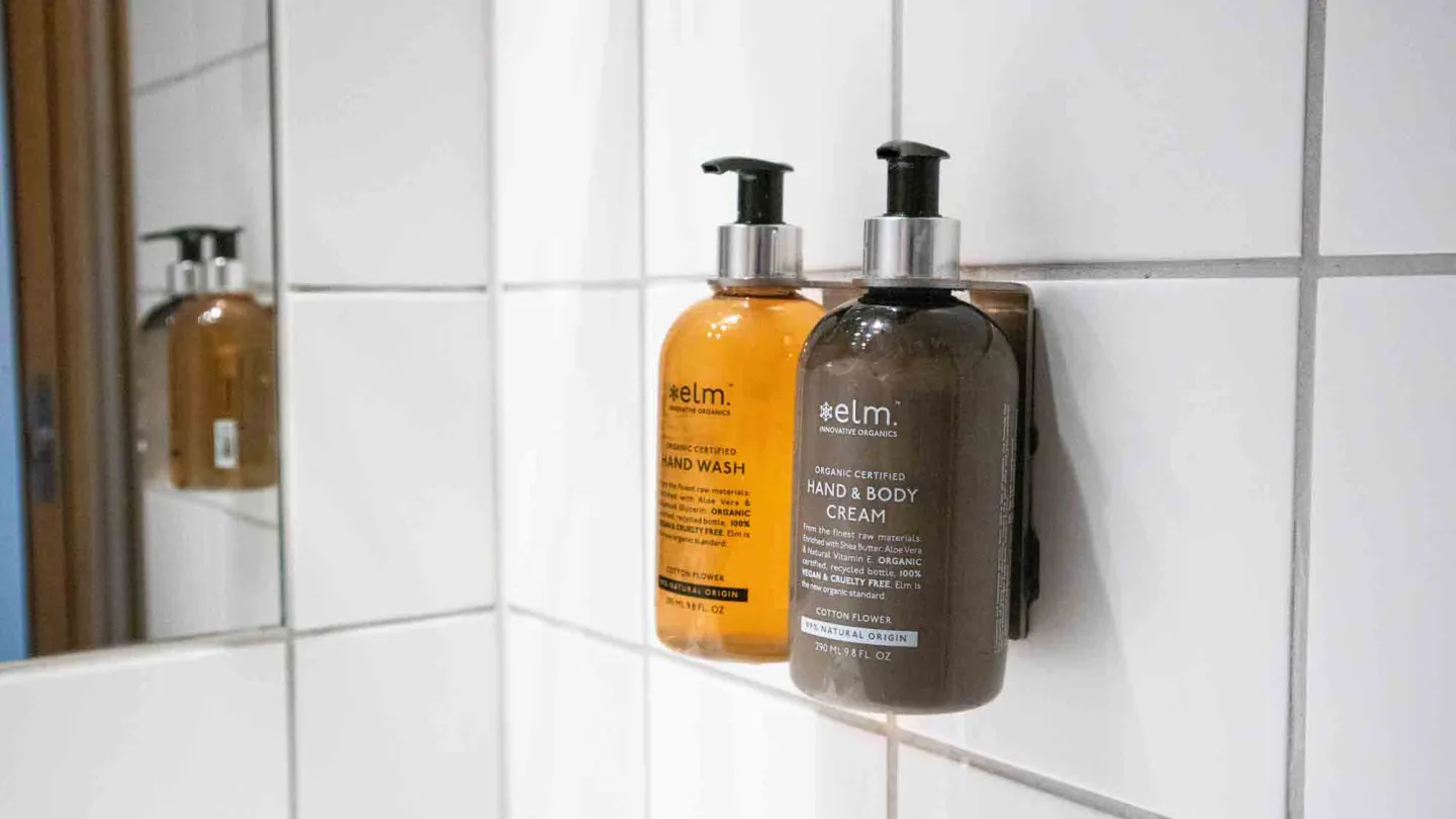 Baderom med Elm Organics